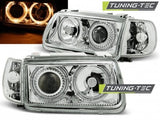 Fari Anteriori ANGEL EYES CHROME per VW POLO 6N 10.94-09.99