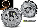 Fari Anteriori ANGEL EYES CHROME per VW GOLF MK1 05.74-07.83