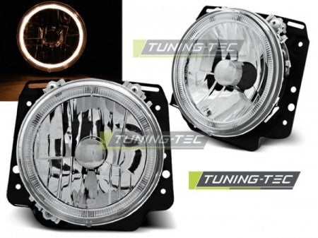 Fari Anteriori ANGEL EYES CHROME per VW GOLF MK2 2 08.83-08.91