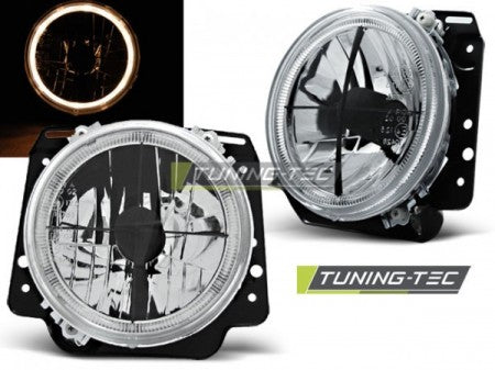 Fari Anteriori ANGEL EYES CHROME per VW GOLF MK2 2 08.83-08.91