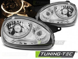 Fari Anteriori per OPEL CORSA B 02.93-10.00 ANGEL EYES CHROME