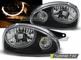 Fari Anteriori per OPEL CORSA B 02.93-10.00 ANGEL EYES Neri