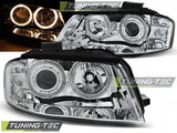 Fari Anteriori ANGEL EYES CHROME per AUDI A3 8P 05.03-03.08