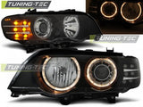 Fari Anteriori ANGEL EYES Neri Indicatori LED per BMW X5 E53 09.99-10.03