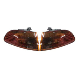 Frecce fari anteriori Sonar JDM Style Chrome Housing Smoked Amber Lens Honda Civic EG