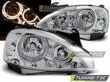 Fari Anteriori per OPEL CORSA C 11.00-09.06 ANGEL EYES CHROME