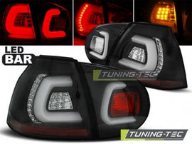 Fanali Posteriori LED BAR Neri per VW GOLF MK5 10.03-09