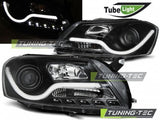 Fari Anteriori TUBE LIGHT Neri per VW PASSAT B7 10.10-10.14