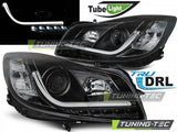 Fari Anteriori per OPEL INSIGNIA 08-12 Neri TUBE LIGHTS