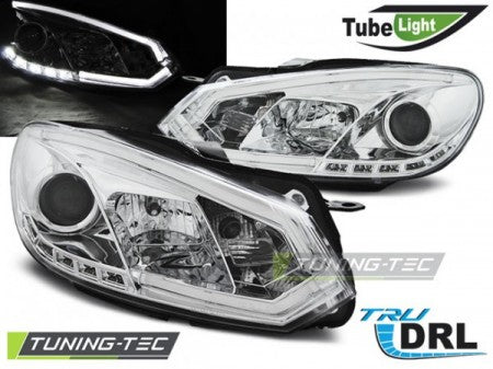 Fari Anteriori TUBE LIGHT DRL CHROME per VW GOLF MK6 10.08-12