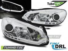 Carica l&#39;immagine nel visualizzatore di Gallery, Fari Anteriori TUBE LIGHT DRL CHROME per VW GOLF MK6 10.08-12