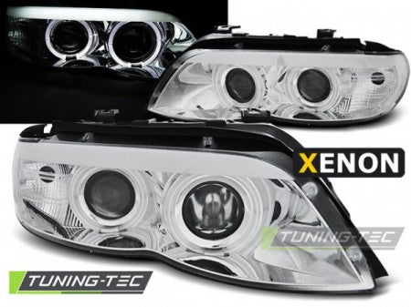 Fari Anteriori XENON ANGEL EYES CHROME per BMW X5 E53 11.03-06