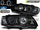 Fari Anteriori XENON ANGEL EYES Neri per BMW X5 E53 09.99-10.03