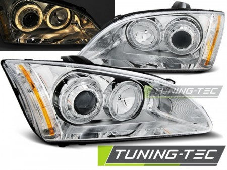 Fari Anteriori per FORD FOCUS MK2 09.04-01.08 ANGEL EYES CHROME