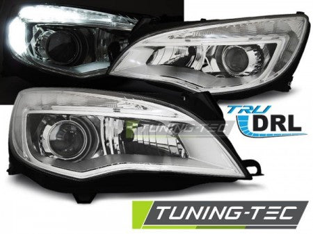 Fari Anteriori per OPEL ASTRA J 10-12 CHROME TRU DRL