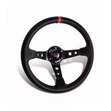 Load image into Gallery viewer, Volante Sportivo Drift Deep Dish Rosso 320mm 75mm Pelle