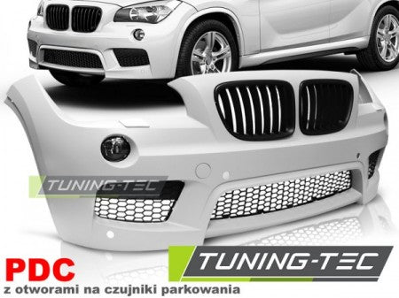 Paraurti Anteriore Sportivo con Fori Sensori di Parcheggio per BMW X1 E84 2009-2013