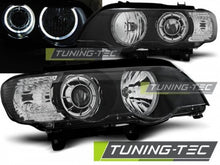 Load image into Gallery viewer, Fari Anteriori ANGEL EYES LED Neri per BMW X5 E53 09.99-10.03