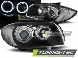 Fari Anteriori ANGEL EYES Neri per BMW Serie 1 E87/E81/82/88 04-11