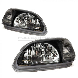 TYC Fari Anteriori JDM Elettrici Adjustable Interno Nero Honda Civic EJ EK Pre-Facelift 1996-1998 Phase 1