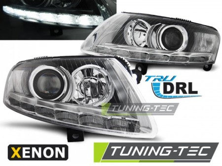 Fari Anteriori XENON TRUE DRL CHROME per AUDI A6 C6 04.04-08