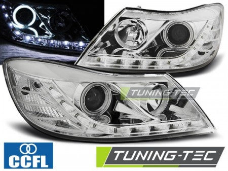 Fari Anteriori DAYLIGHT CHROME per SKODA OCTAVIA 1Z 09-12