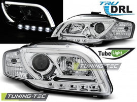 Fari Anteriori TUBE LIGHT DRL CHROME per AUDI A4 B7 11.04-03.08