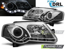 Carica l&#39;immagine nel visualizzatore di Gallery, Fari Anteriori TRUE DRL CHROME per VW PASSAT B6 3C 03.05-10