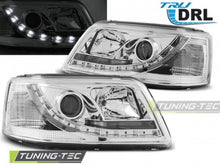 Carica l&#39;immagine nel visualizzatore di Gallery, Fari Anteriori TRUE DRL CHROME per VW T5 04.03-08.09