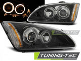 Fari Anteriori per FORD FOCUS MK2 09.04-01.08 ANGEL EYES Neri