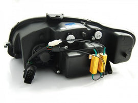 Fari Anteriori TUBE LIGHT Neri per AUDI A4 B7 11.04-03.08