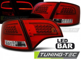 Fanali Posteriori LED BAR Rossi Bianchi per AUDI A4 B7 11.04-03.08 AVANT