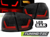 Fanali Posteriori LED BAR Neri per VW GOLF MK5 10.03-09