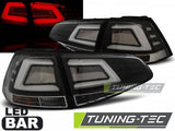 Fanali Posteriori LED BAR Neri per VW GOLF MK7 13-17