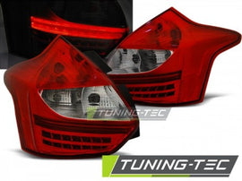 Fanali Posteriori per FORD FOCUS MK3 11-10.14 HATCHBACK Rossi Bianchi LED