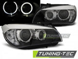 Fari Anteriori ANGEL EYES LED Neri per BMW X1 E84 10.09-07.12