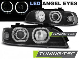 Fari Anteriori ANGEL EYES LED Neri per BMW Serie 5 E39 09.95-06.03