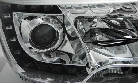 Fari Anteriori TRUE DRL CHROME per VW T5 2010-2015