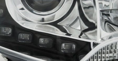 Fari Anteriori TRUE DRL CHROME per VW T5 2010-2015