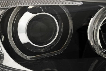 Fari Anteriori ANGEL EYES LED Neri per BMW Serie 3 E90/E91 03.05-11