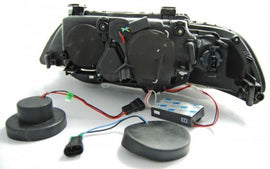 Fari Anteriori ANGEL EYES CCFL Neri per BMW Serie 5 E39 09.95-06.03