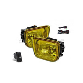 Fari Fendinebbia JDM Style Interno Chrome Gialle Lens Honda Civic EJ EK Pre-Facelift 1996-1998 Phase 1
