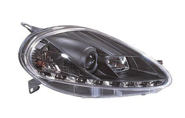 Fiat Grande Punto 05-07 Fari Anteriori DRL Neri (Elettrici)