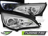 Fari Anteriori per OPEL ASTRA J 10-15 TUBE LIGHT CHROME