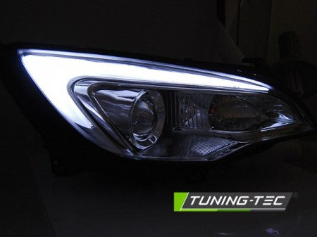 Fari Anteriori per OPEL ASTRA J 10-15 TUBE LIGHT CHROME