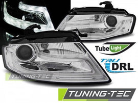 Fari Anteriori TRUE DRL CHROME per AUDI A4 B8 04.08-11