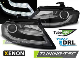 Fari Anteriori XENON TRUE DRL Neri per AUDI A4 B8 04.08-11