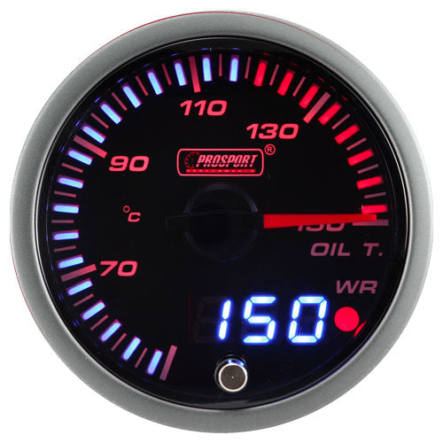 ProSport JDM "Dual Display" Manometro Temperatura Olio (60 mm)