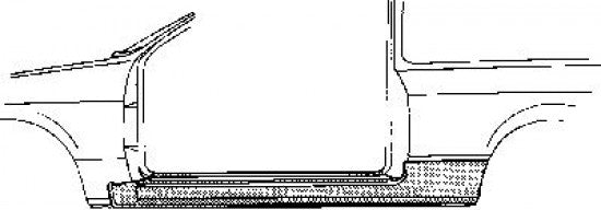 OEM-parts minigonna OEM sinistra Honda Civic EC/ED 88-91 3D