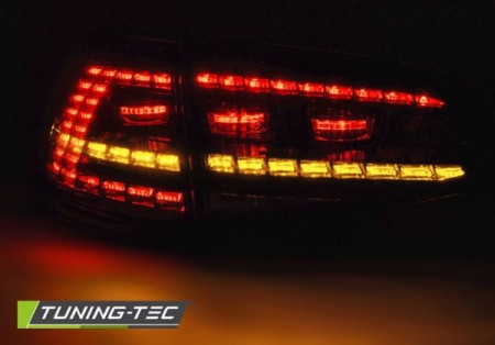 Fanali Posteriori LED SPORT Rossi SMOKE sequenziali per VW GOLF MK7 13-17